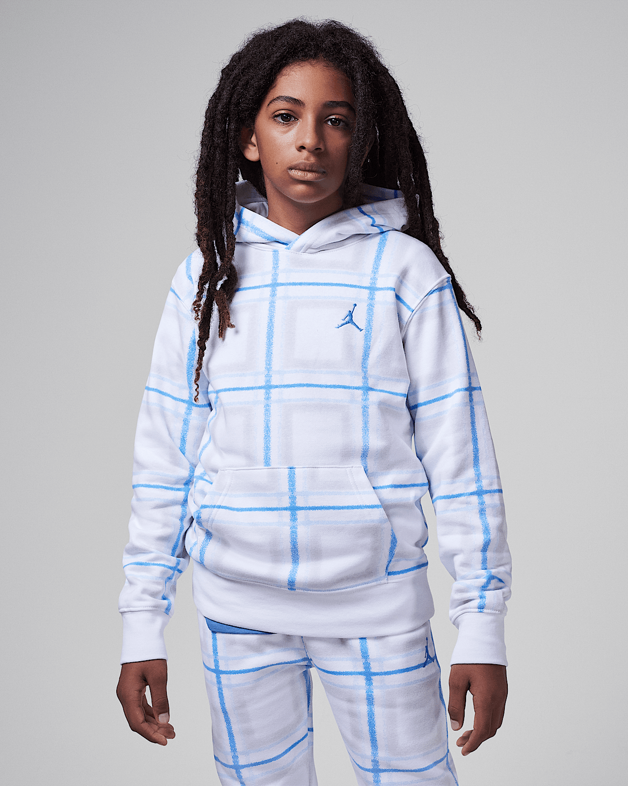 Jordan Brooklyn Essentials Big Kids Holiday Fleece Pullover Hoodie 8640.0 Sneaks.kg